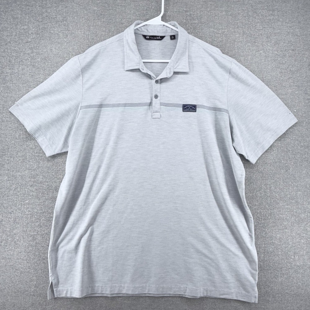 Travis Mathew Golf Polo Shirt Men Size XXL Gray Short Sleeve